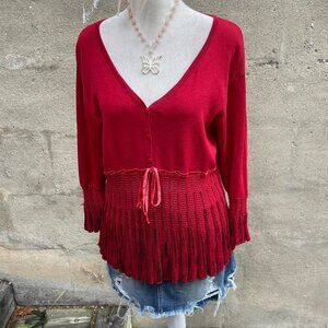 Vintage Red Cardigan